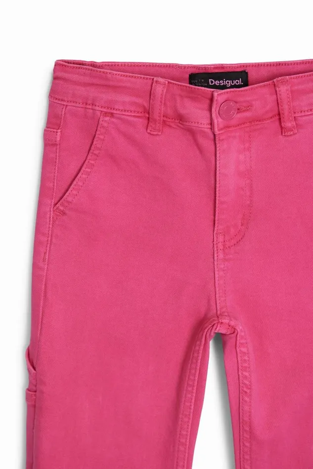 Skirts And Trousers Kids Desigual Plain Long Pants Red