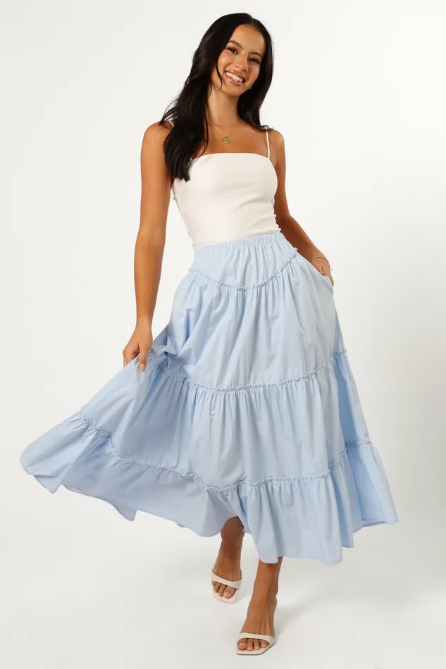 Skirts Somerset Midi Skirt Sky 8211 Petal and Pup Women
