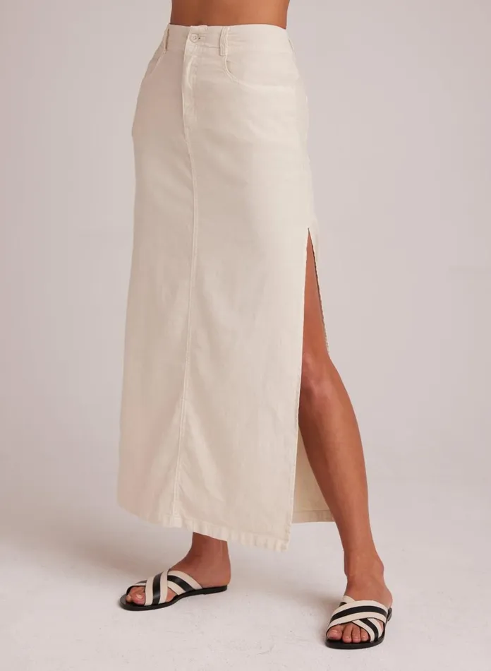 Skirts Women Bella Dahl Indigo Side Slit Skirt 8211 Samba Sand