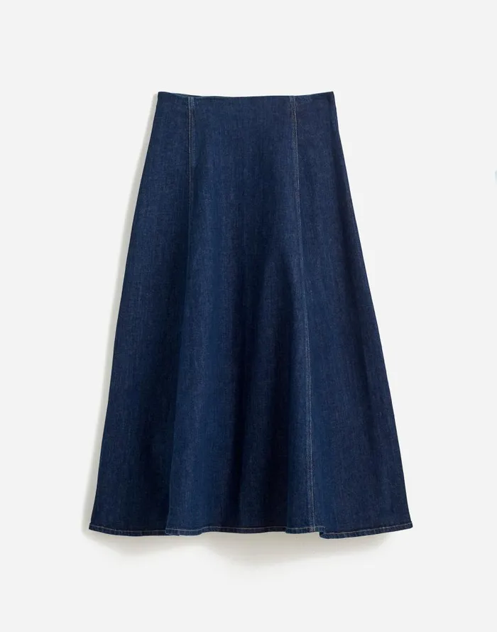 Skirts Women Madewell Alexa Chung For Madewell Denim Flare Midi Skirt In Pellson Wash Pellson Wash