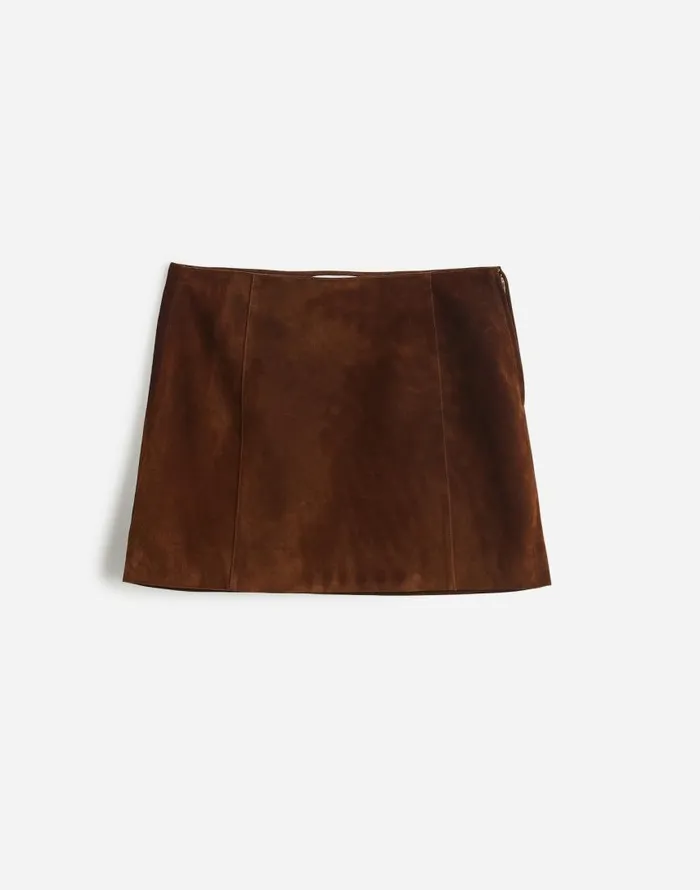 Skirts Women Madewell Alexa Chung For Madewell Suede Mini Skirt Dark Roast Suede
