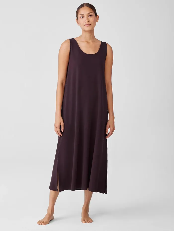 Sleepwear Women Eileen Fisher Organic Cotton Interlock Tank Sleep Dress Cassis