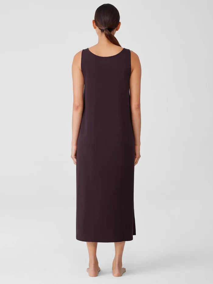 Sleepwear Women Eileen Fisher Organic Cotton Interlock Tank Sleep Dress Cassis