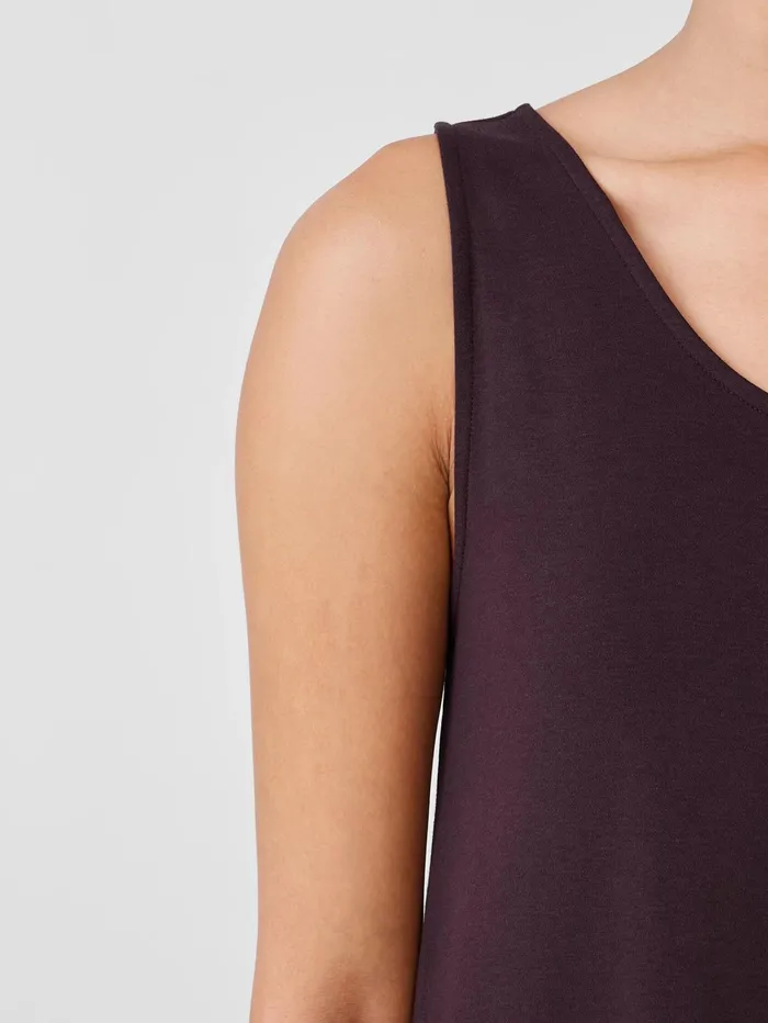 Sleepwear Women Eileen Fisher Organic Cotton Interlock Tank Sleep Dress Cassis