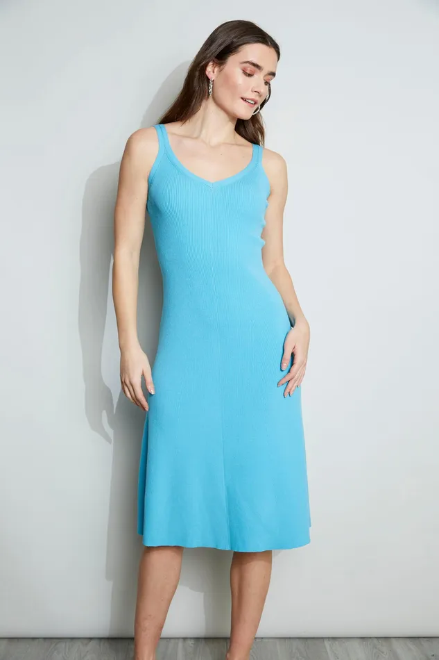 Sleeveless Dresses Women Elie Tahari Ribbed Midi Dress SUBLIME