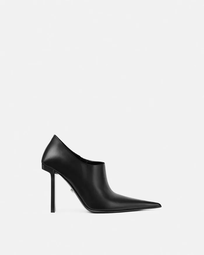 Slice Ankle Boots 105 Mm Blacksilver Women Versace Boots