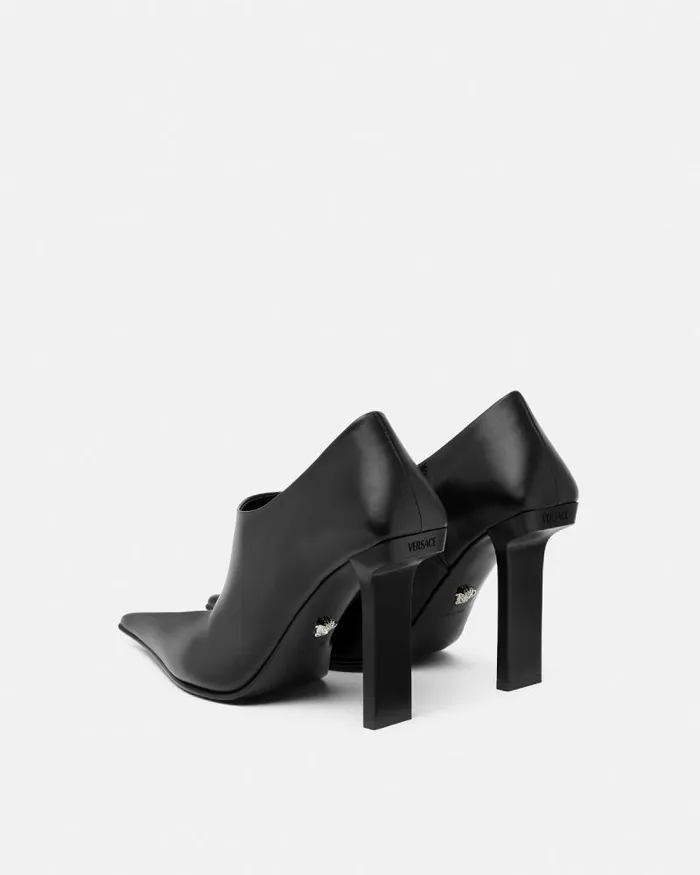 Slice Ankle Boots 105 Mm Blacksilver Women Versace Boots
