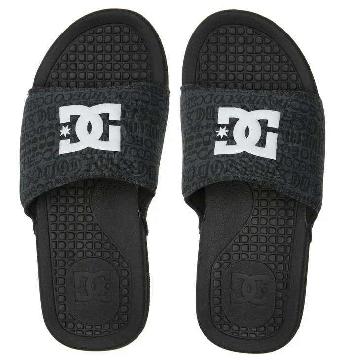 Slides DC Shoes Men Bolsa Slides blackwhite print