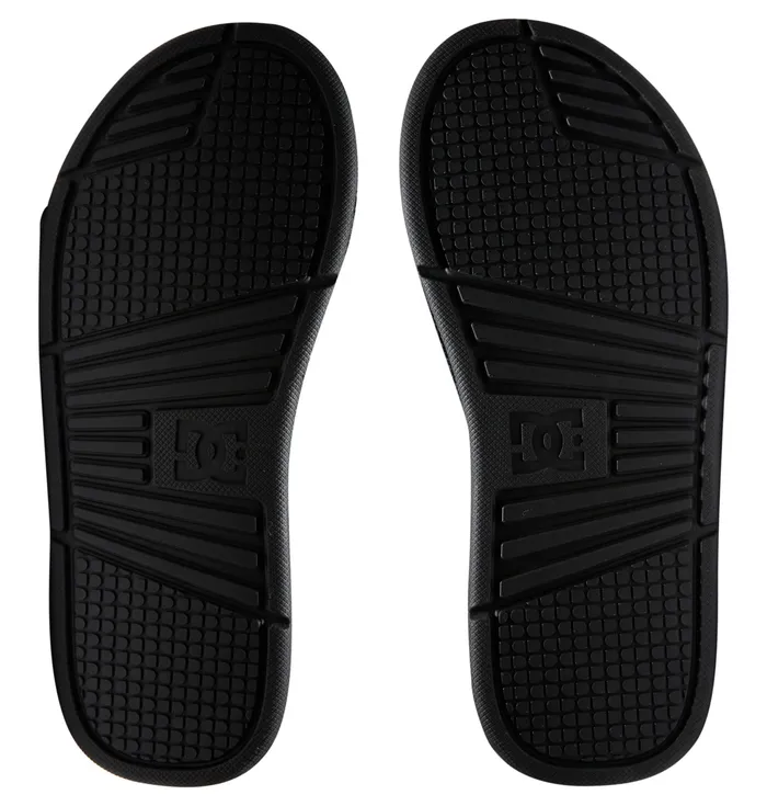 Slides DC Shoes Men Bolsa Slides blackwhite print