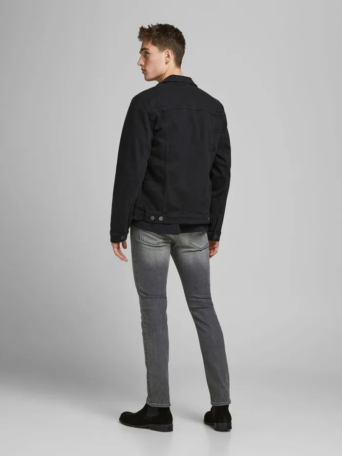 Slim and Straight Jeans JACK and JONES Mens TIM VINTAGE AM 606 SLIMSTRAIGHT FIT JEANS Grey Grey Denim