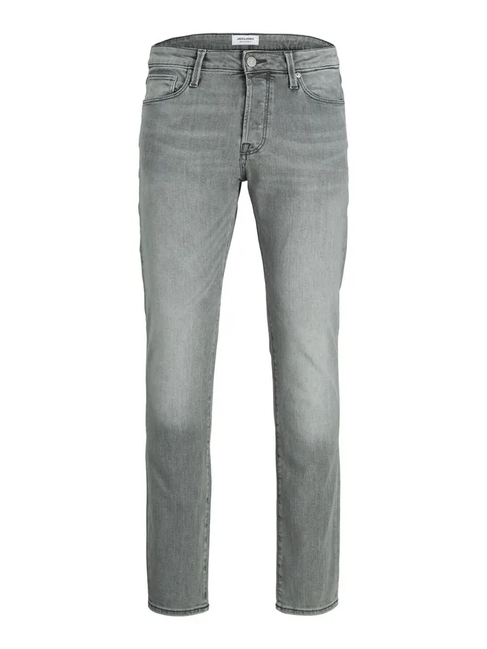 Slim and Straight Jeans JACK and JONES Mens TIM VINTAGE AM 606 SLIMSTRAIGHT FIT JEANS Grey Grey Denim