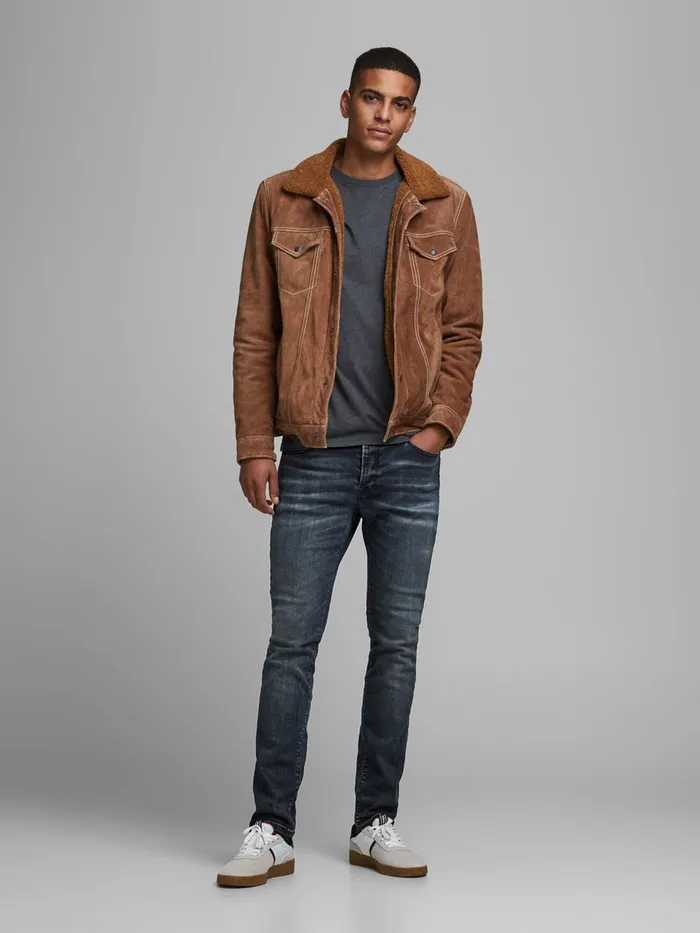 Slim and Straight Jeans JACK and JONES Mens TIM VINTAGE BL 940 SLIMSTRAIGHT FIT JEANS Blue Blue Denim