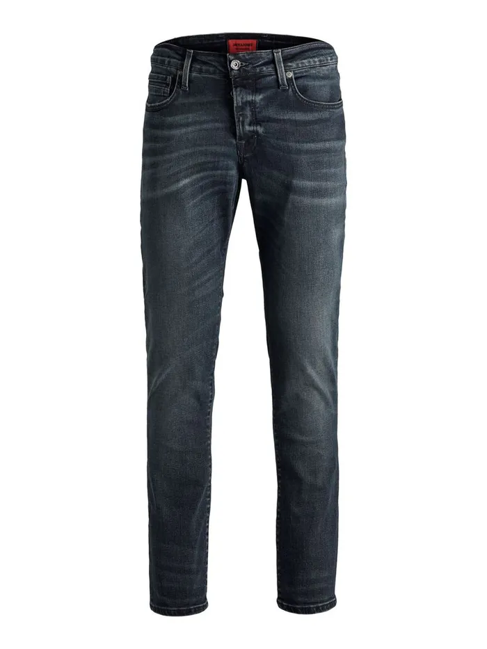 Slim and Straight Jeans JACK and JONES Mens TIM VINTAGE BL 940 SLIMSTRAIGHT FIT JEANS Blue Blue Denim
