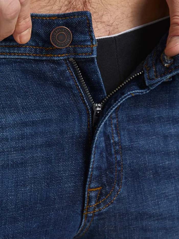 Slim Jeans JACK and JONES Mens GLENN FELIX AM 566 LID SLIM FIT JEANS Blue Blue Denim