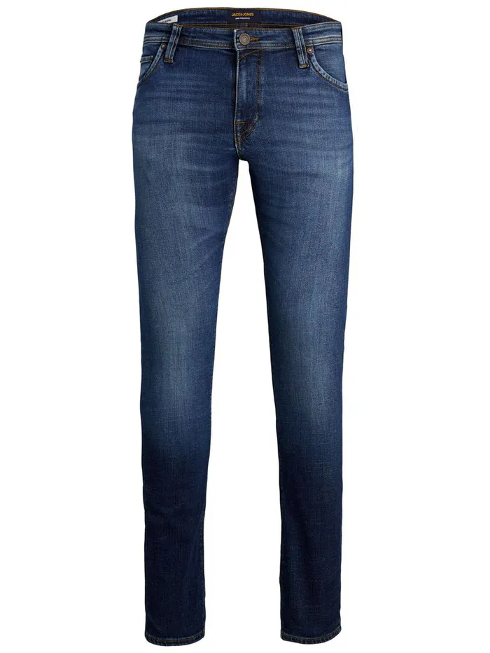 Slim Jeans JACK and JONES Mens GLENN FELIX AM 566 LID SLIM FIT JEANS Blue Blue Denim
