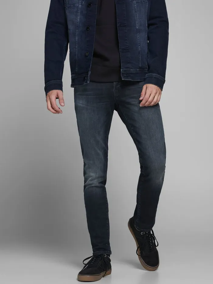 Slim Jeans JACK and JONES Mens GLENN FOX AGI 104 50SPS SLIM FIT JEANS Blue Blue Denim