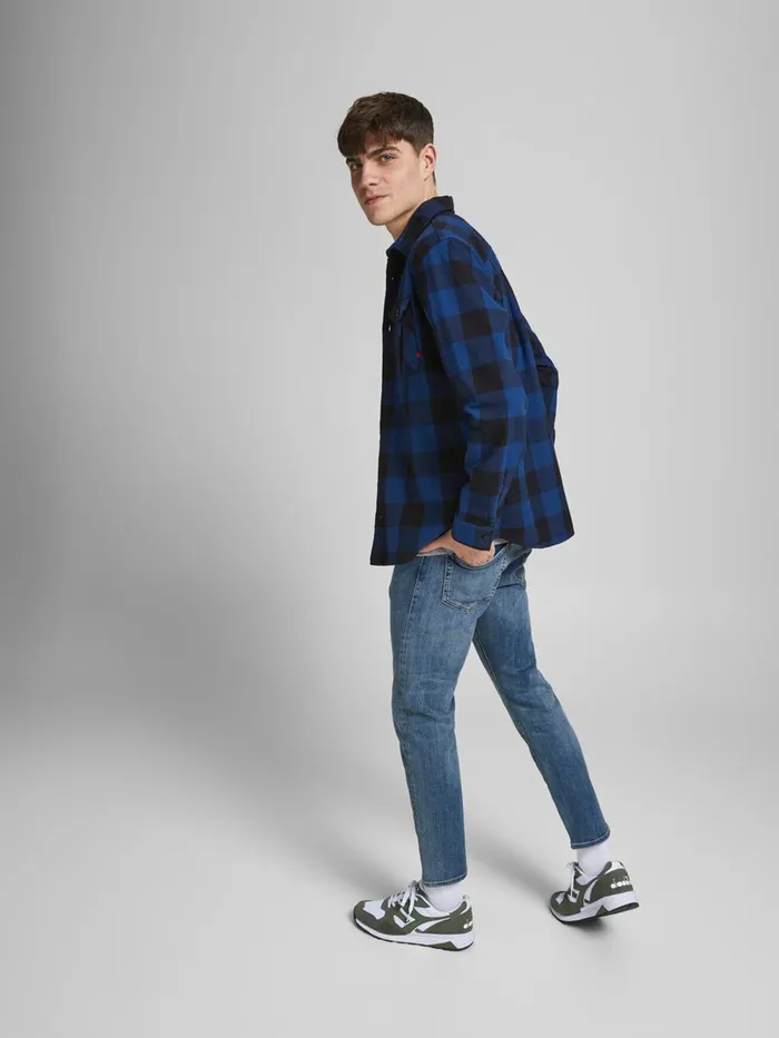 Slim Jeans JACK and JONES Mens GLENN ROYAL R233 RDD SLIM FIT JEANS Blue Blue Denim