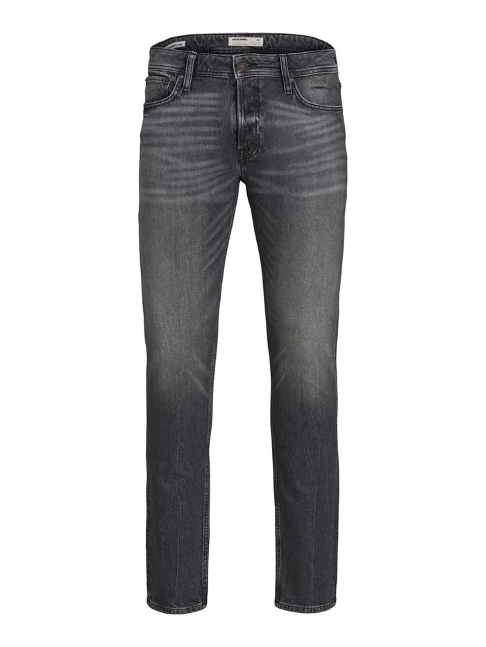 Slim Jeans JACK and JONES Mens TIM ORIGINAL CJ 515 SLIMSTRAIGHT FIT JEANS Grey Black Denim