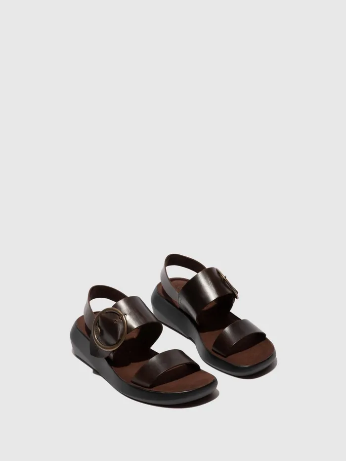 SlingBack Sandals BANI739FLY DARK BROWN Women Fly London Sandals