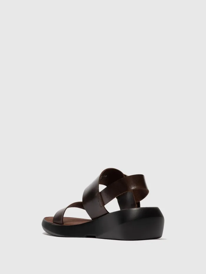 SlingBack Sandals BANI739FLY DARK BROWN Women Fly London Sandals