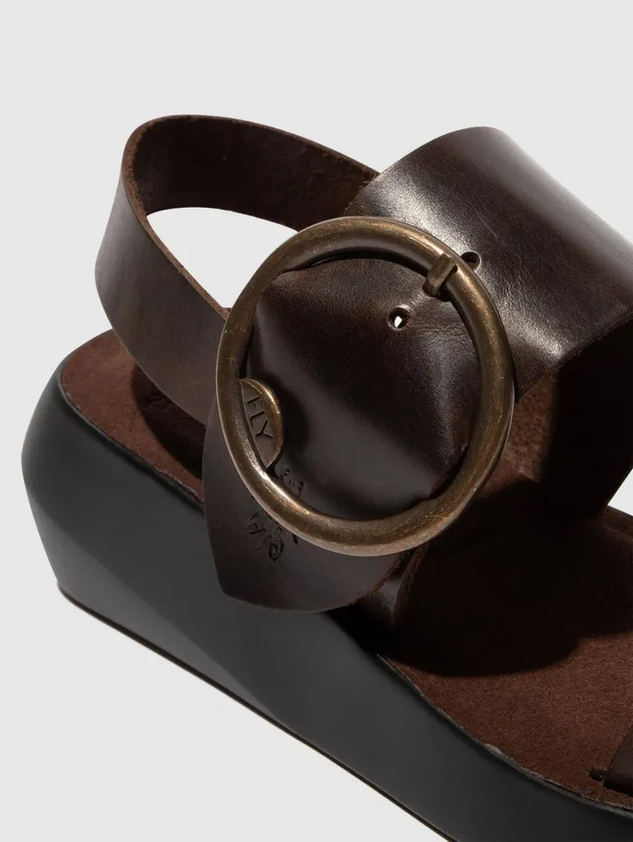 SlingBack Sandals BANI739FLY DARK BROWN Women Fly London Sandals