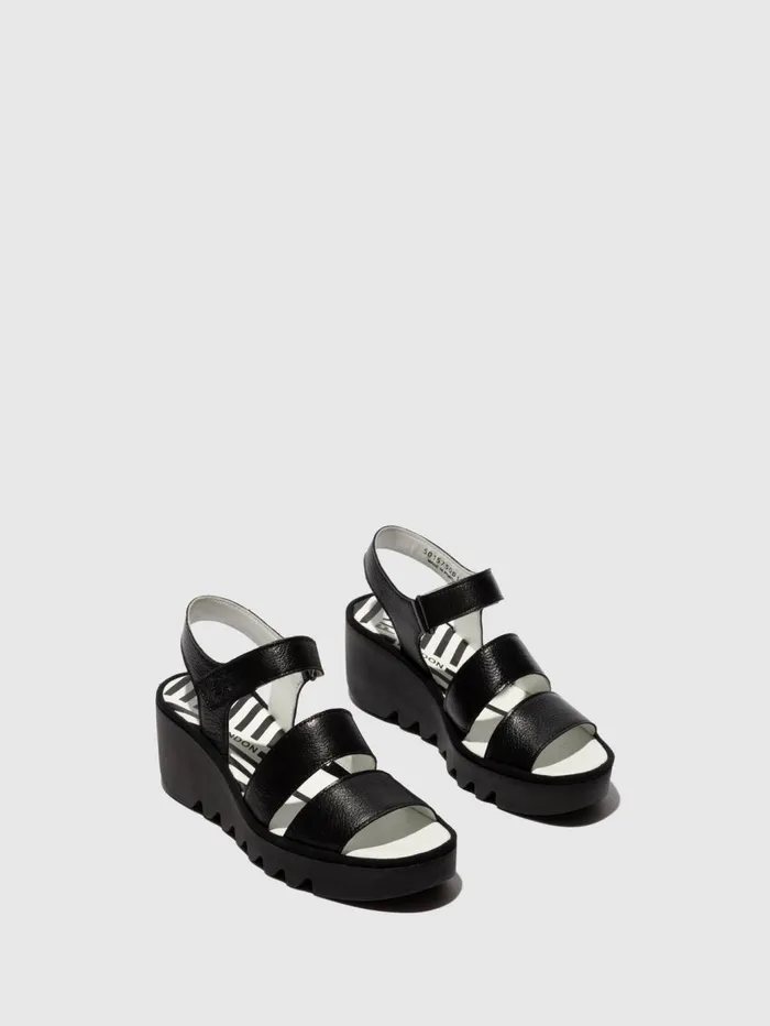 SlingBack Sandals BEXY575FLY BLACK Women Fly London Sandals