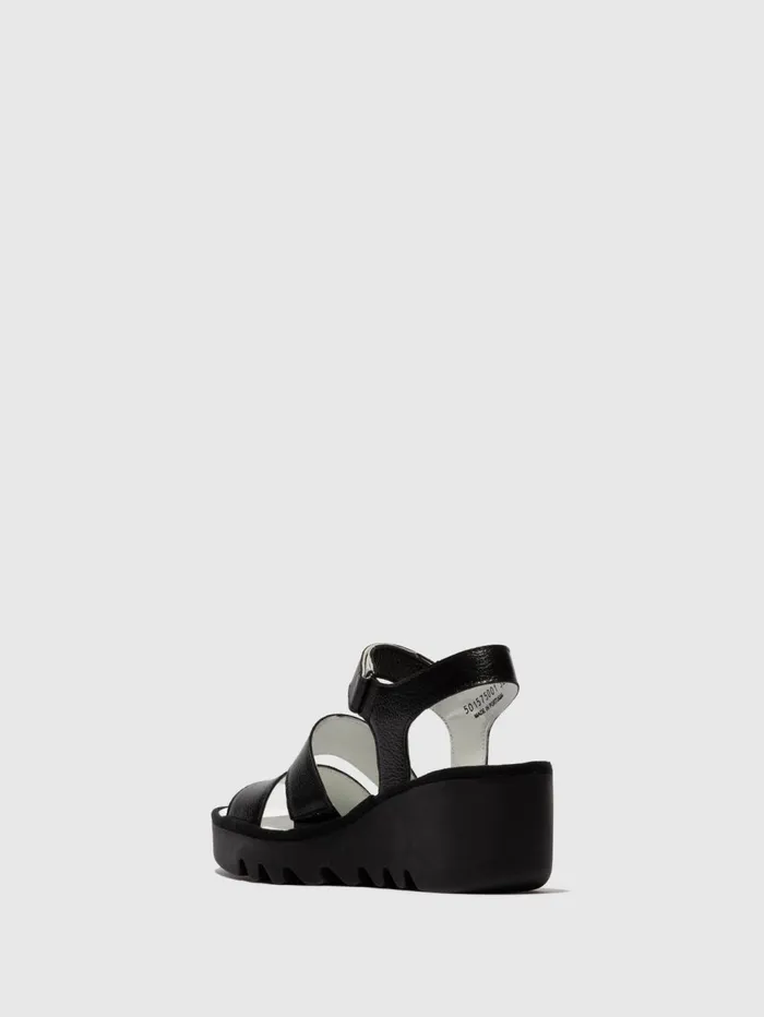 SlingBack Sandals BEXY575FLY BLACK Women Fly London Sandals