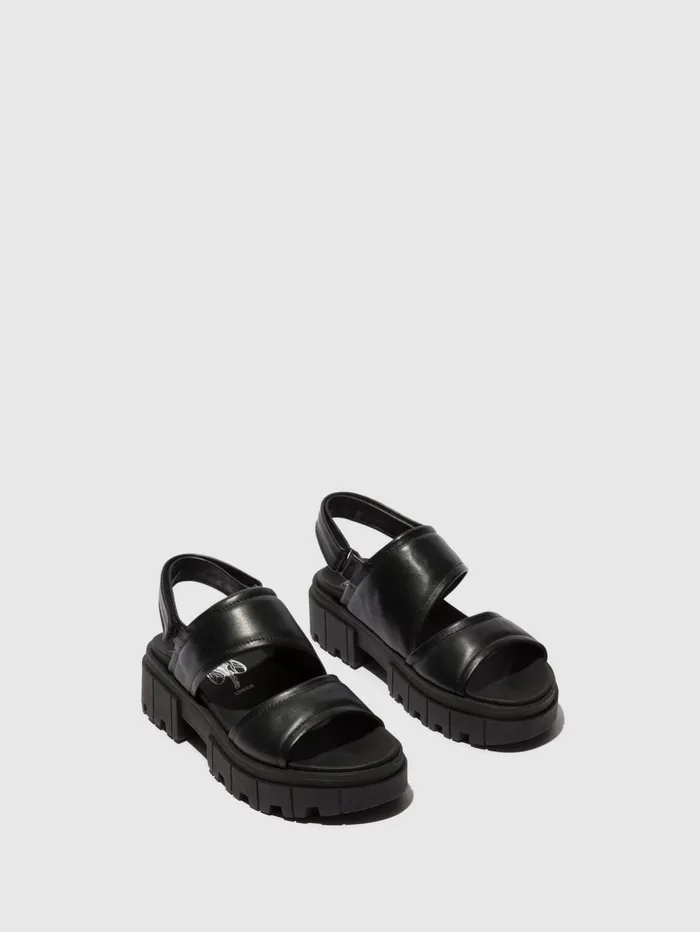 SlingBack Sandals JIRA865FLY BLACK Women Fly London Sandals