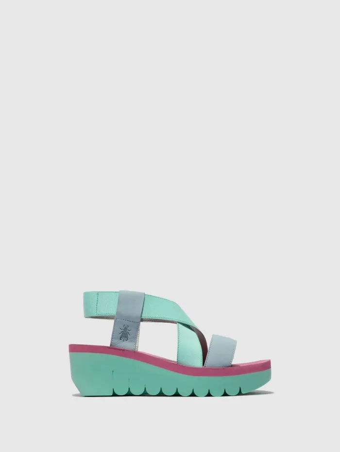 SlingBack Sandals YABI922FLY SKY BLUESPEARMINTLILAC Women Fly London Sandals