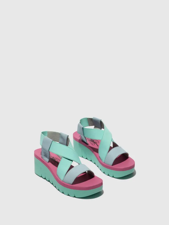 SlingBack Sandals YABI922FLY SKY BLUESPEARMINTLILAC Women Fly London Sandals