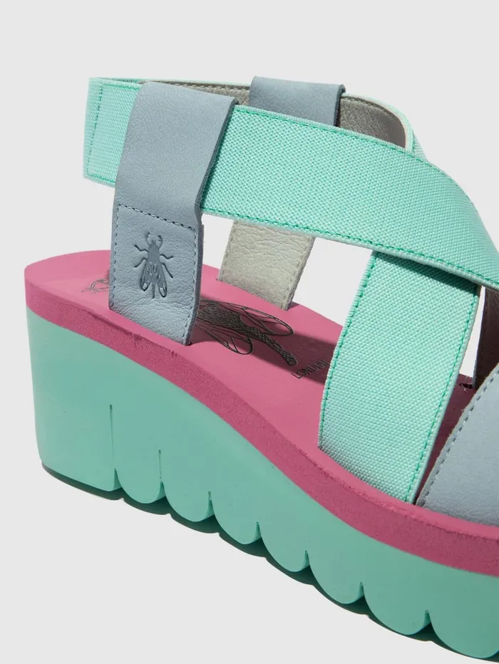 SlingBack Sandals YABI922FLY SKY BLUESPEARMINTLILAC Women Fly London Sandals