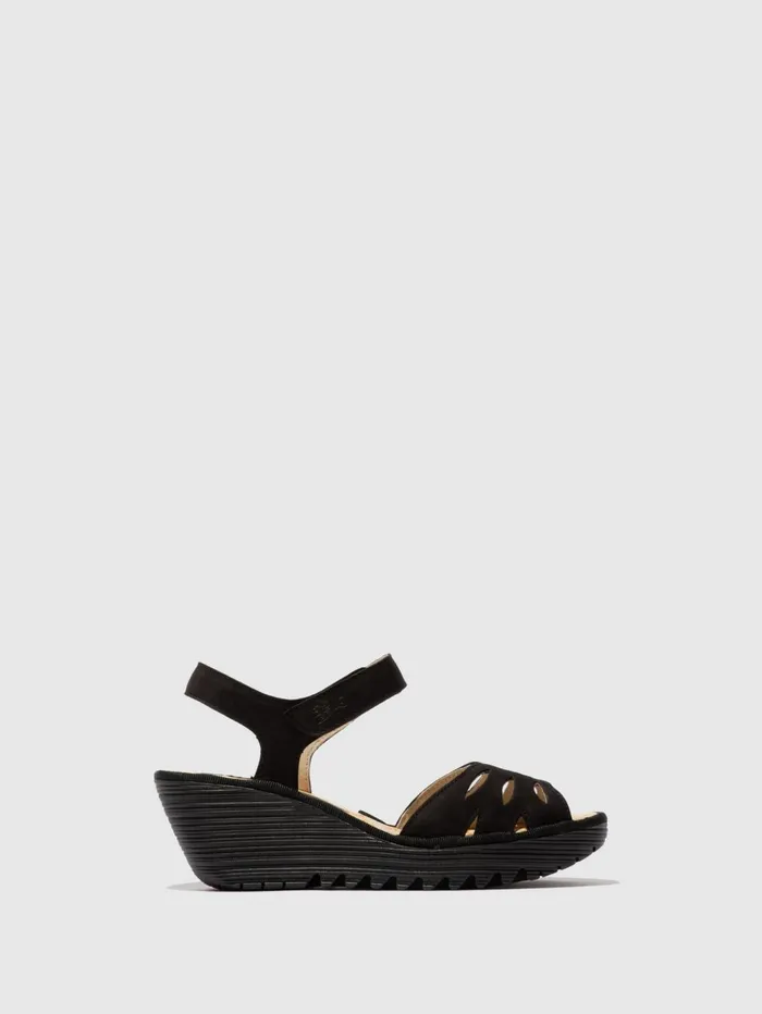 SlingBack Sandals YAZI479FLY BLACK Women Fly London Sandals