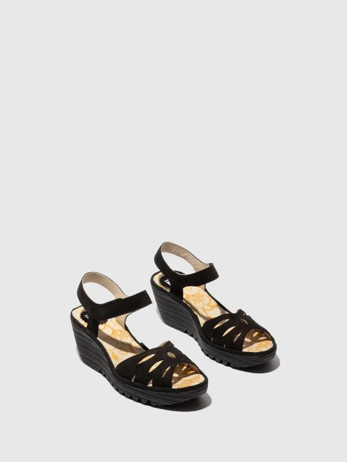 SlingBack Sandals YAZI479FLY BLACK Women Fly London Sandals