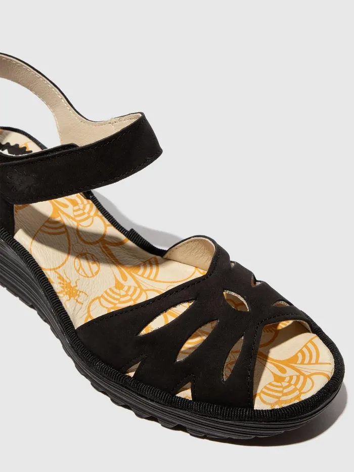 SlingBack Sandals YAZI479FLY BLACK Women Fly London Sandals