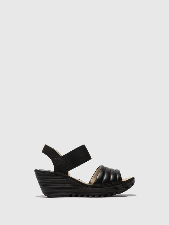 SlingBack Sandals YIKO414FLY BLACK Women Fly London Sandals