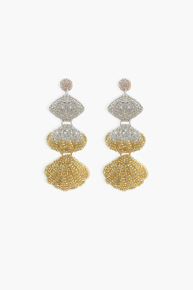 Small Accessories Gold and Silver Seashell Earrings 8211 America and Beyond Women