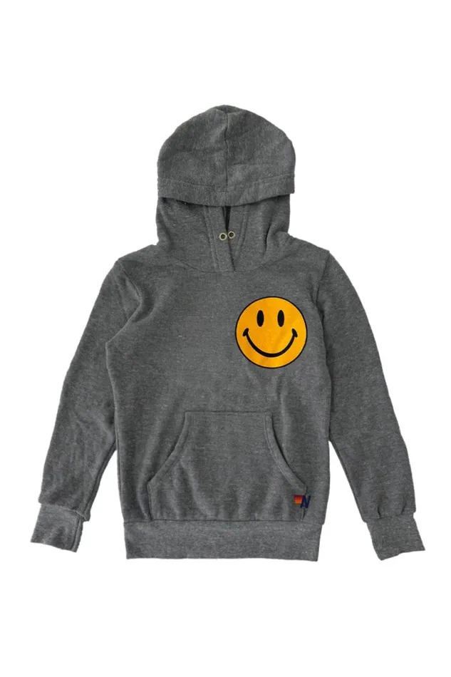 Smiley 2 Pullover Hoodie 8211 Heather Grey Kids Aviator Nation Hoodies