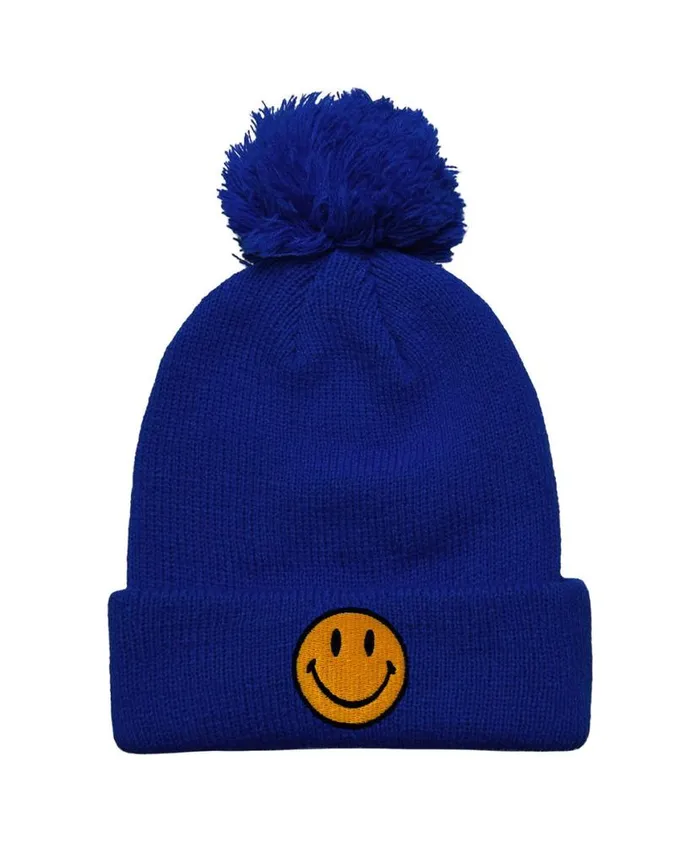 Smiley Pom Pom Rib Beanie WomenMen Aviator Nation Beanies Smiley Pom Pom Rib Beanie WomenMen Aviator Nation Beanies