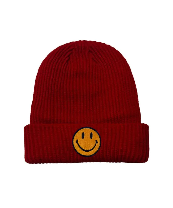 Smiley Rib Beanie 8211 Red WomenMen Aviator Nation Beanies