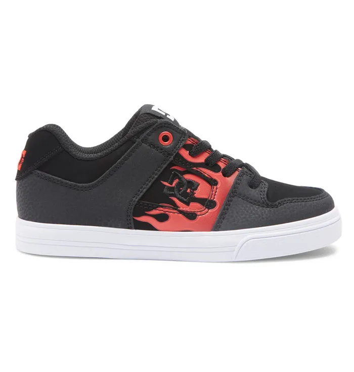 Sneakers DC Shoes Kids Boy8217s Pure Elastic Waist Lace Shoes redgreygrey