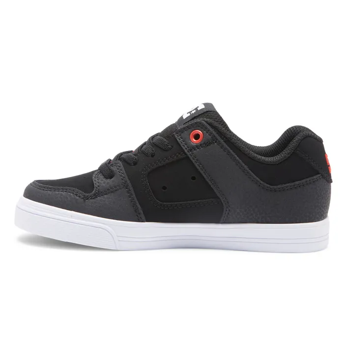 Sneakers DC Shoes Kids Boy8217s Pure Elastic Waist Lace Shoes redgreygrey