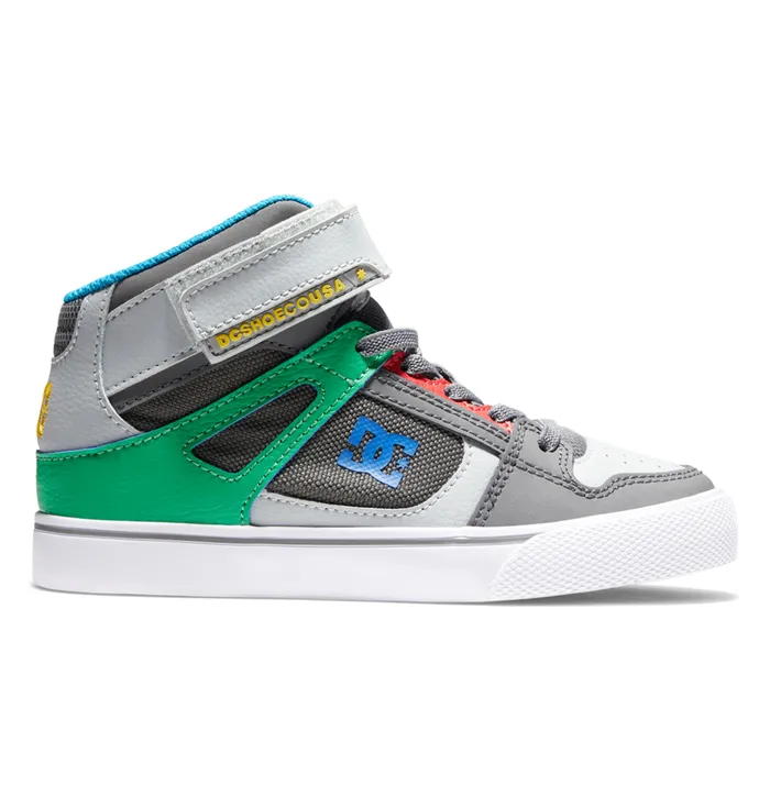 Sneakers DC Shoes Kids Pure High Elastic Waist Lace HighTop Shoes greygreen