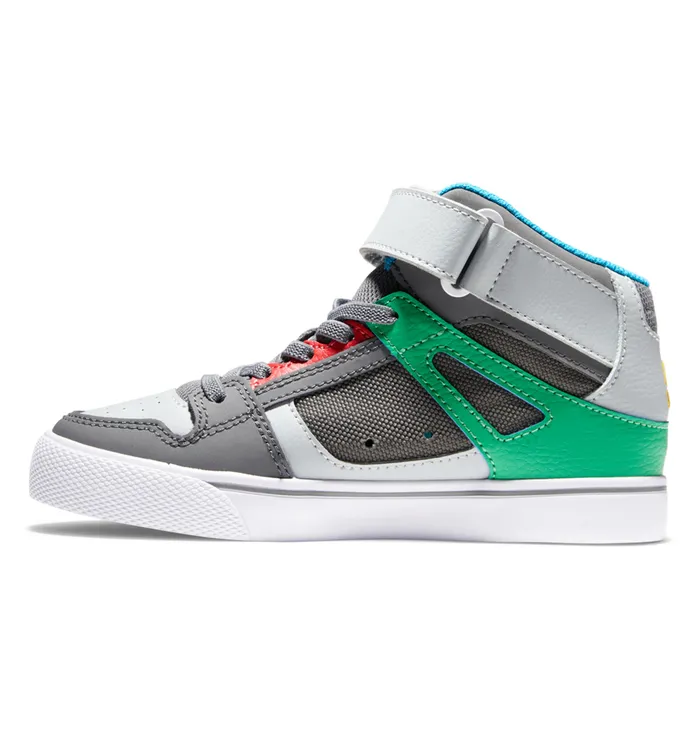 Sneakers DC Shoes Kids Pure High Elastic Waist Lace HighTop Shoes greygreen