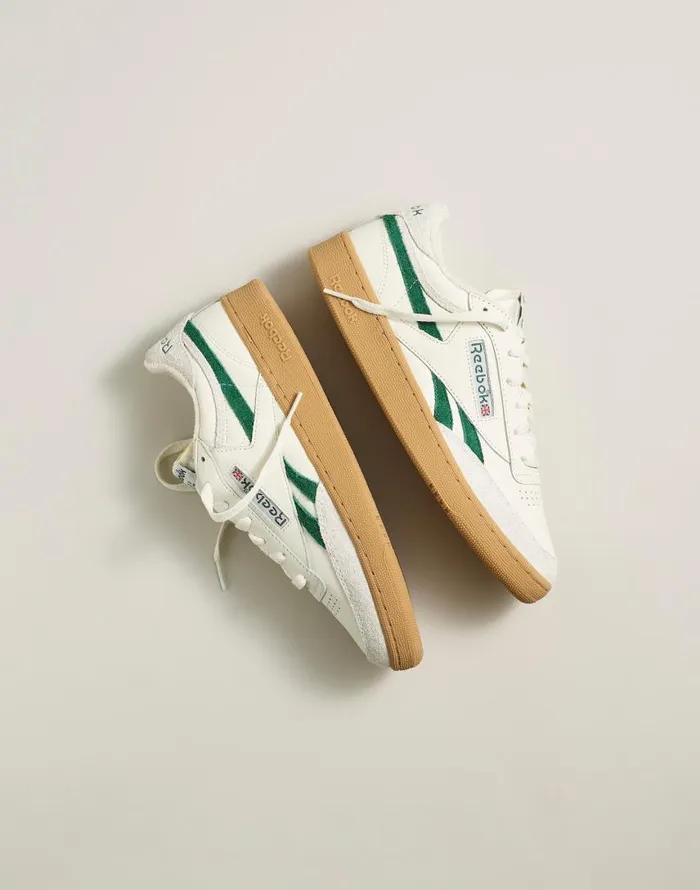 Sneakers Men Madewell Madewell X Reebok Men039s Club C Revenge Sneakers Chalk Dark Green