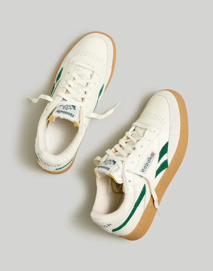 Sneakers Men Madewell Madewell X Reebok Men039s Club C Revenge Sneakers Chalk Dark Green