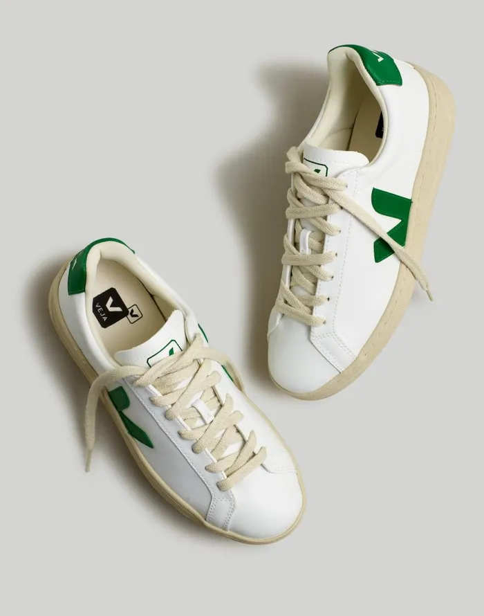 Sneakers Women Madewell Veja Vegan Leather Urca Sneakers White Emeraude