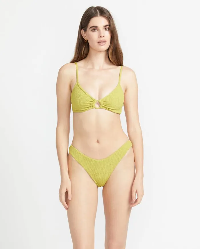 So Current Crop Bikini Top 8211 Shadow Lime Womens Volcom Bikinis