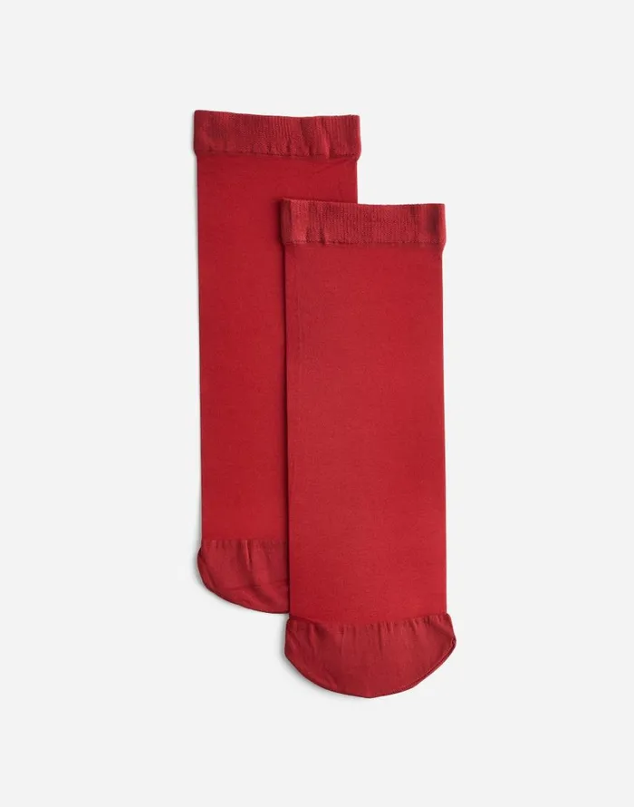 Socks Women Madewell Sheer Ankle Socks Bright Cherry