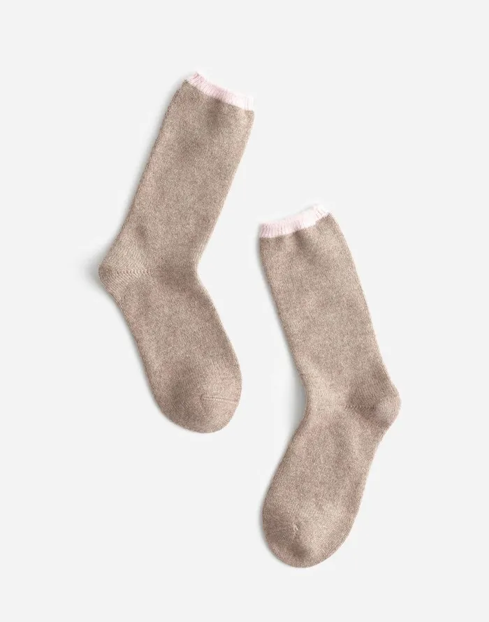 Socks Women Madewell Trouser Socks In Cashmere Blend Warm Camel