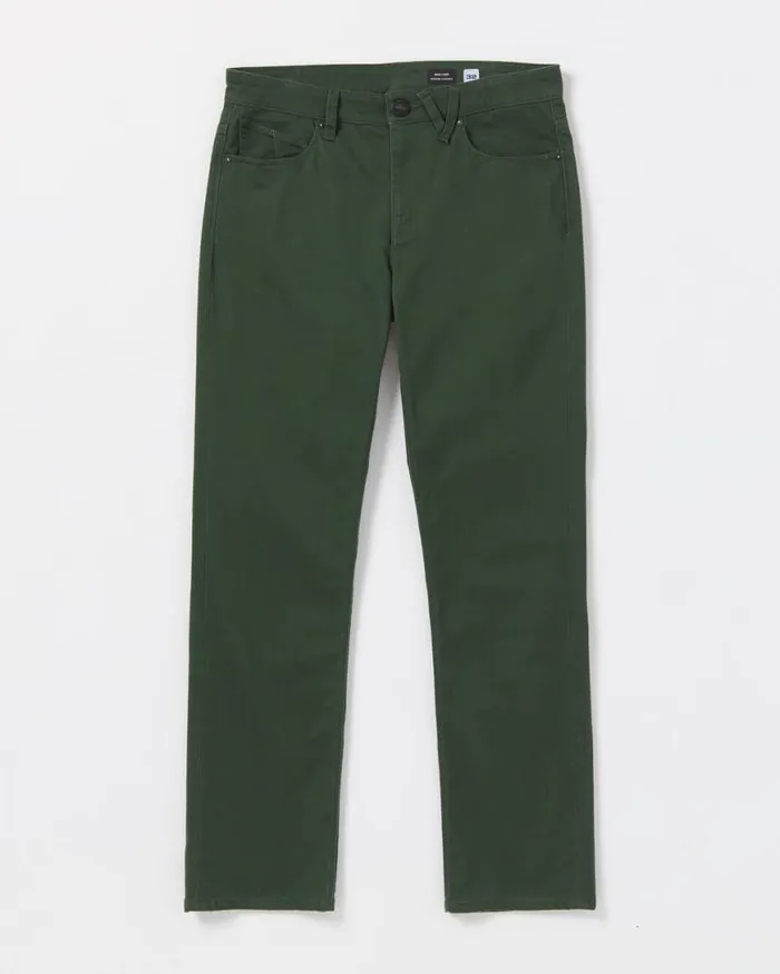Solver 5 Pocket Slub Pants 8211 Dark Forest Mens Volcom Pants